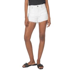 KUT from the Kloth Jane Jean Shorts in Optic white
